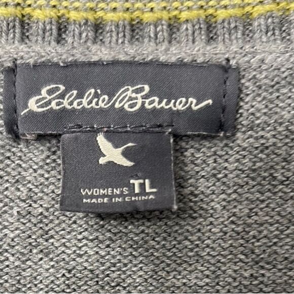 Eddie Bauer Gray Relaxed Ribbed Sweatshirt Size TL - Picture 2 of 4